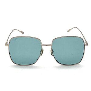 Gucci Sunglasses GG1031S XL Square Gold Metal Frame Green Lens (some scratches)